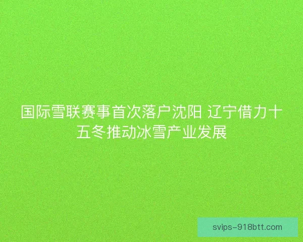 国际雪联赛事首次落户沈阳 辽宁借力十五冬推动冰雪产业发展 国际雪联赛事首次落户沈阳 辽宁借力十五冬推动冰雪产业发展